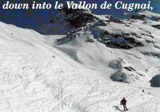 down into le Vallon de Cugnai,